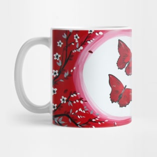 Red Butterflies Mug